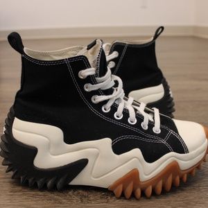 Converse Run Star Motion Hi Platform Sneakers | Black/White/Gum Honey
